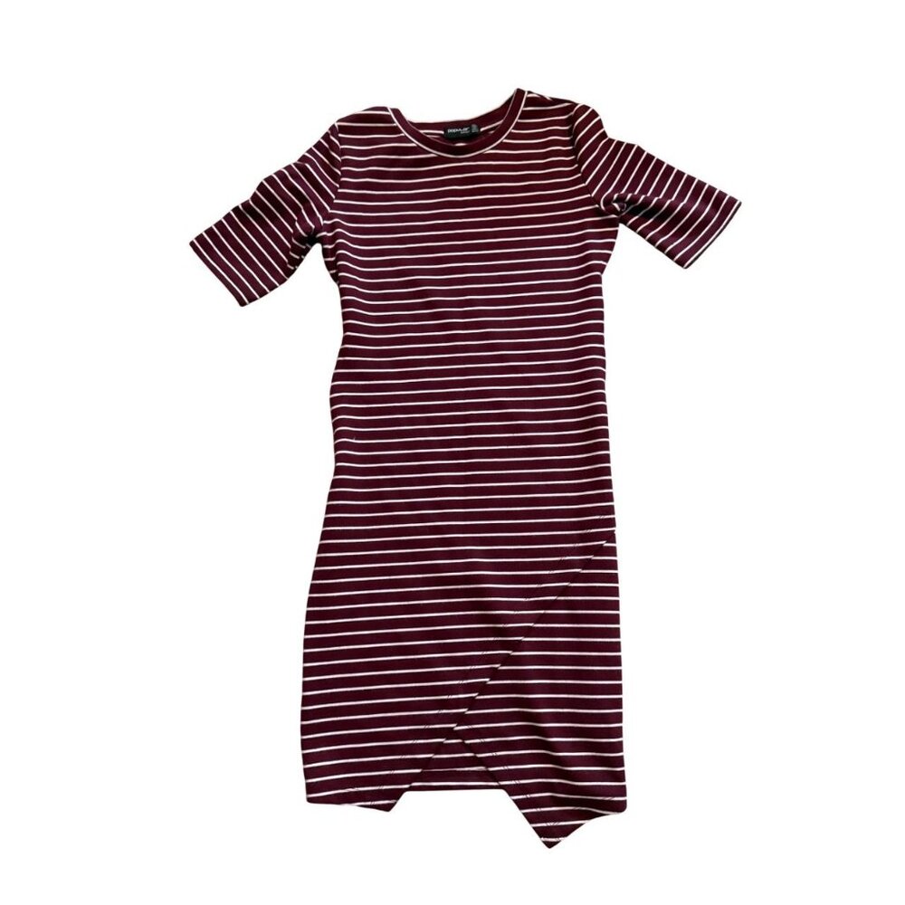 Red/White Striped Bodycon Dress‎ (A3)